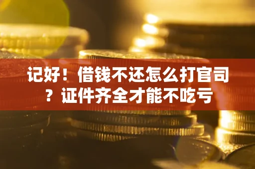 北京记好！借钱不还怎么打官司？证件齐全才能不吃亏